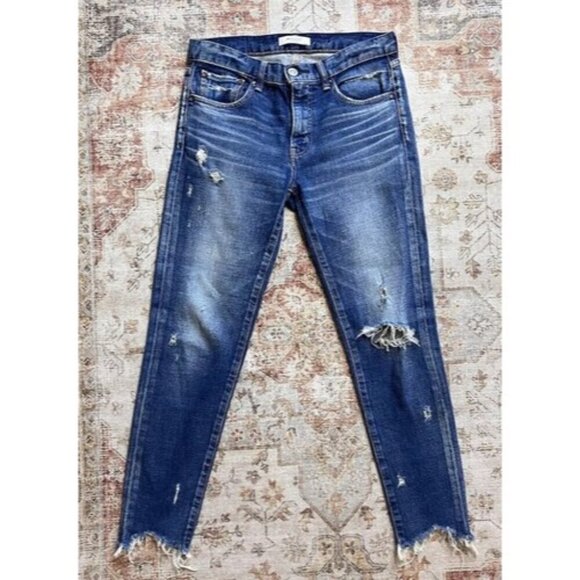 Moussy Vintage Glendele Denim Jeans Skinny Distressed Stretch Ankle Fray Size 26 - Picture 2 of 12